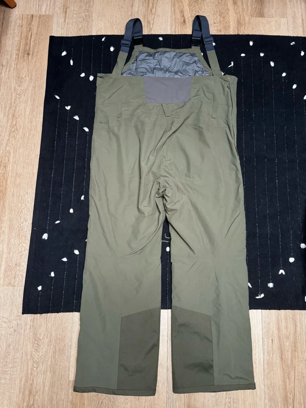 REI Men's Olive Green Bib Snow Joggers with Black Straps